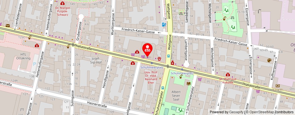 Street map section around the address