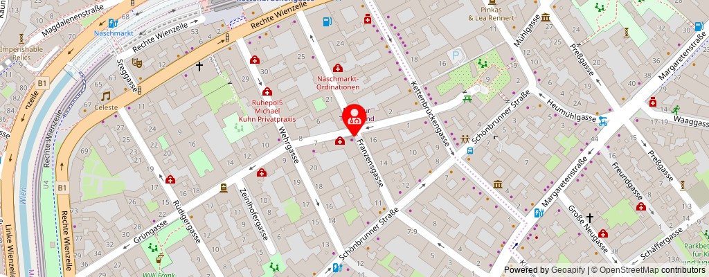 Street map section around the address