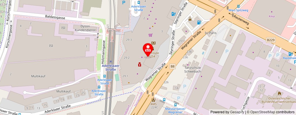 Street map section around the address