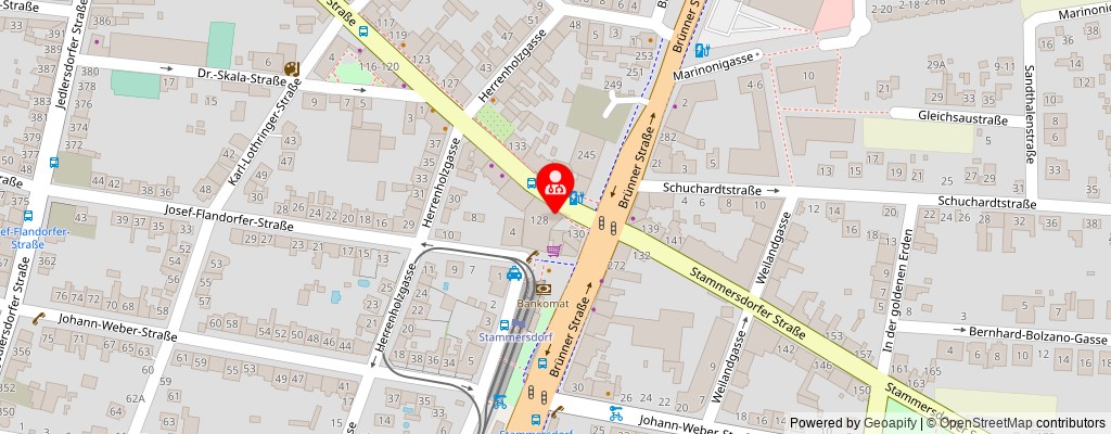 Street map section around the address