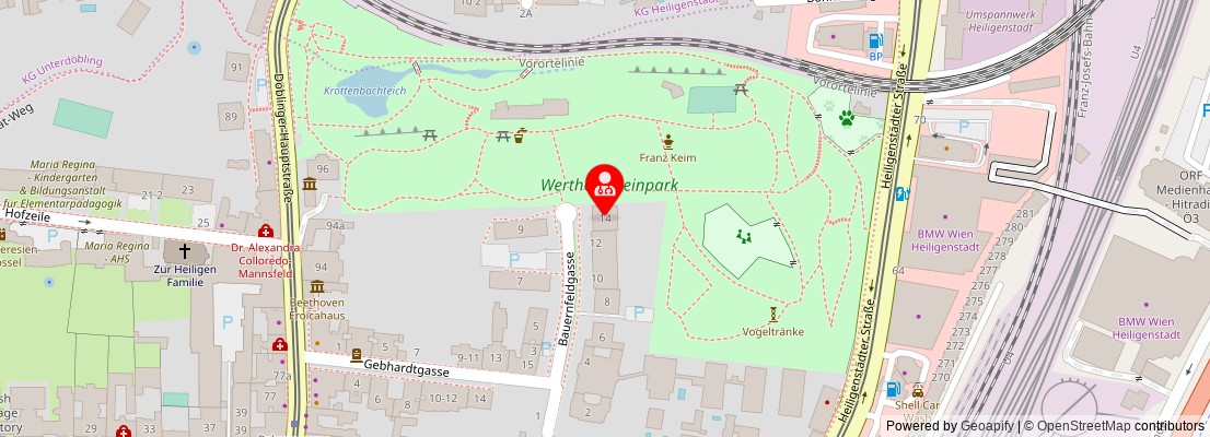 Street map section around the address