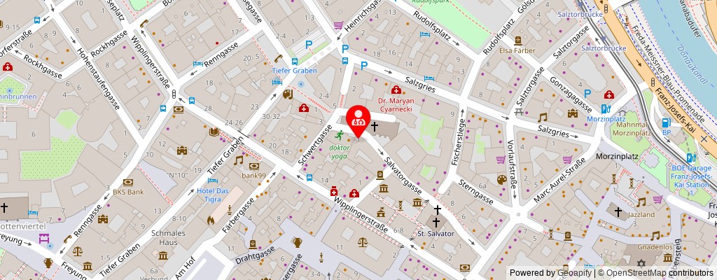 Street map section around the address