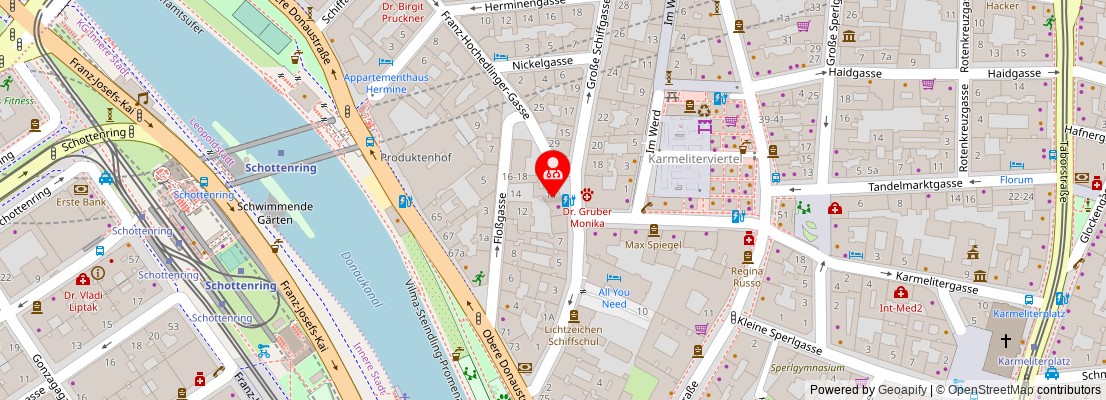 Street map section around the address