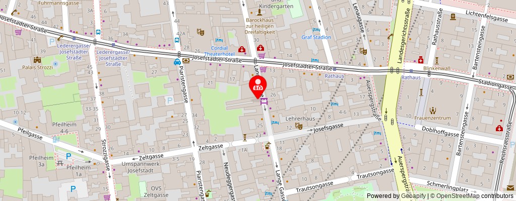 Street map section around the address