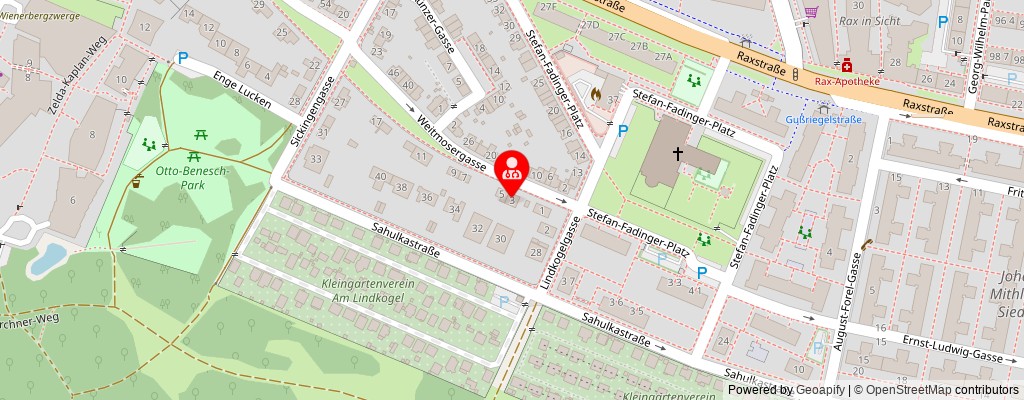 Street map section around the address