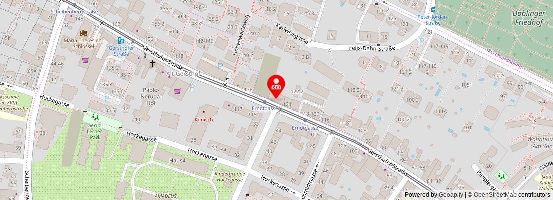 Street map section around the address