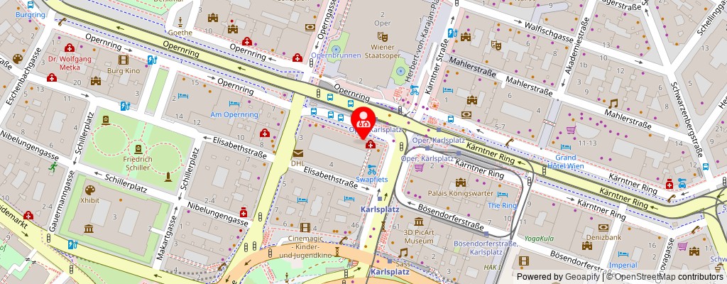 Street map section around the address