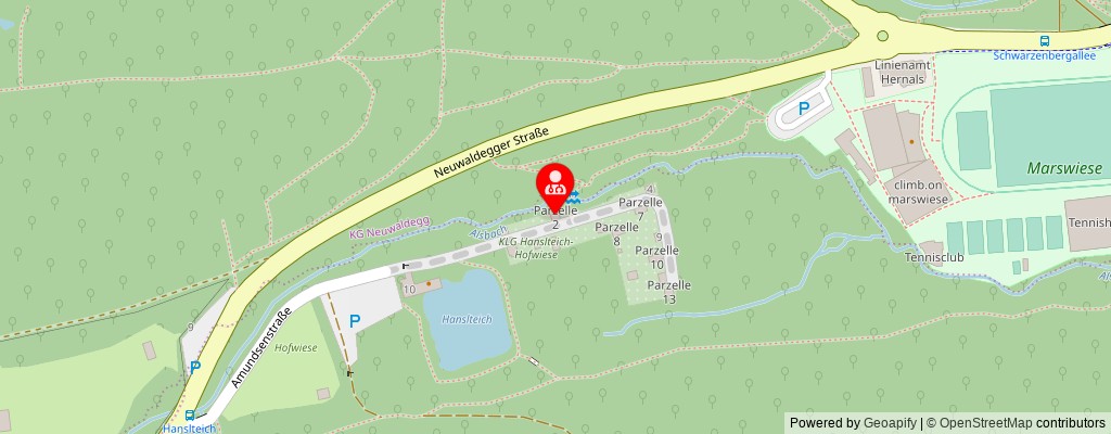 Street map section around the address