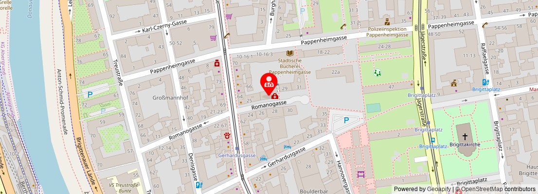 Street map section around the address