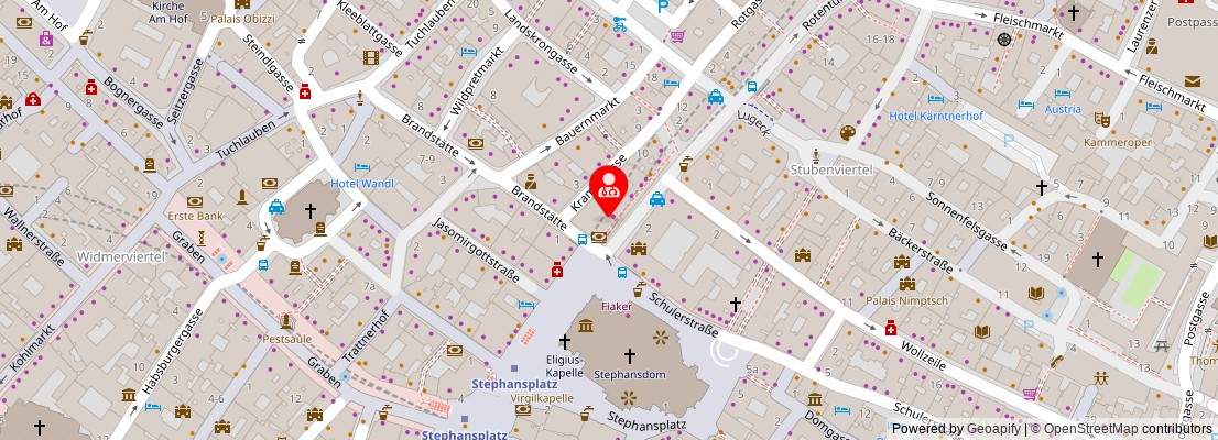 Street map section around the address