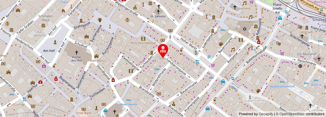 Street map section around the address