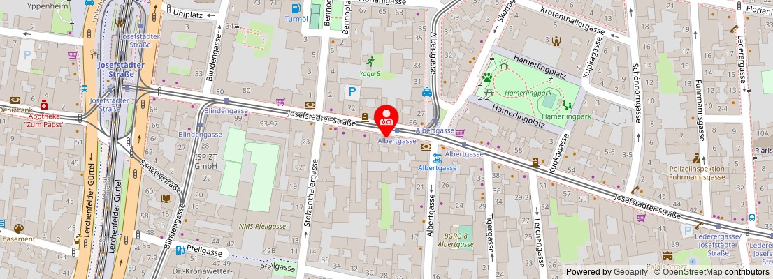 Street map section around the address