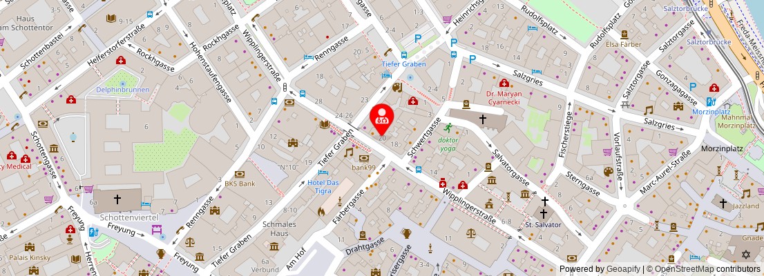 Street map section around the address