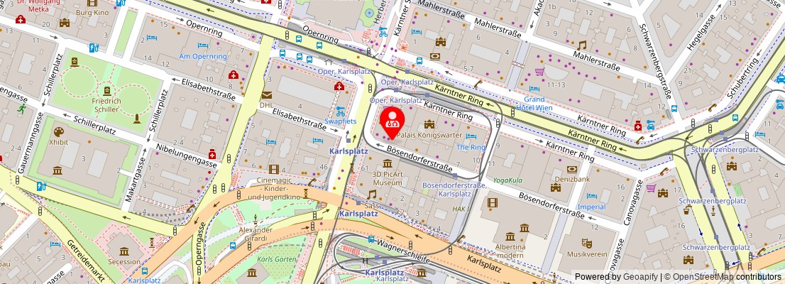 Street map section around the address