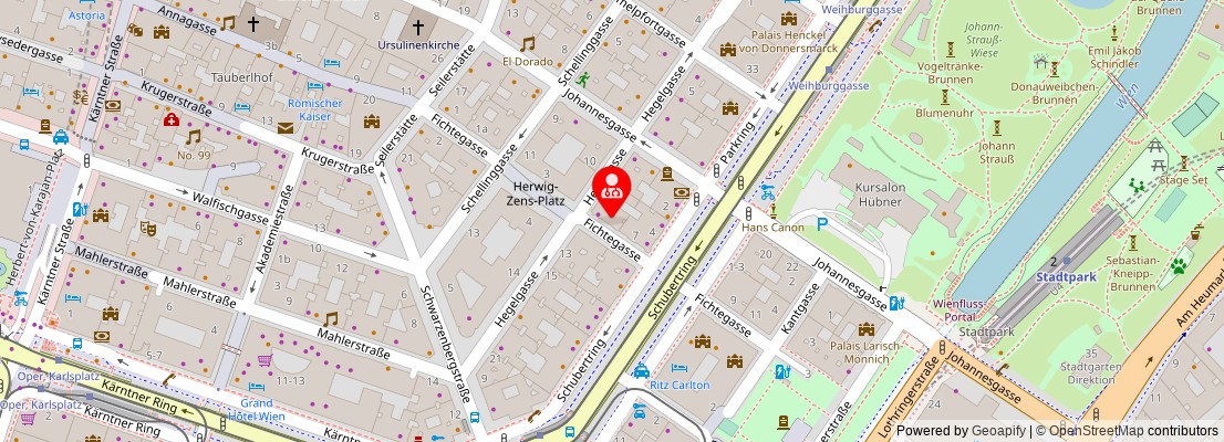 Street map section around the address
