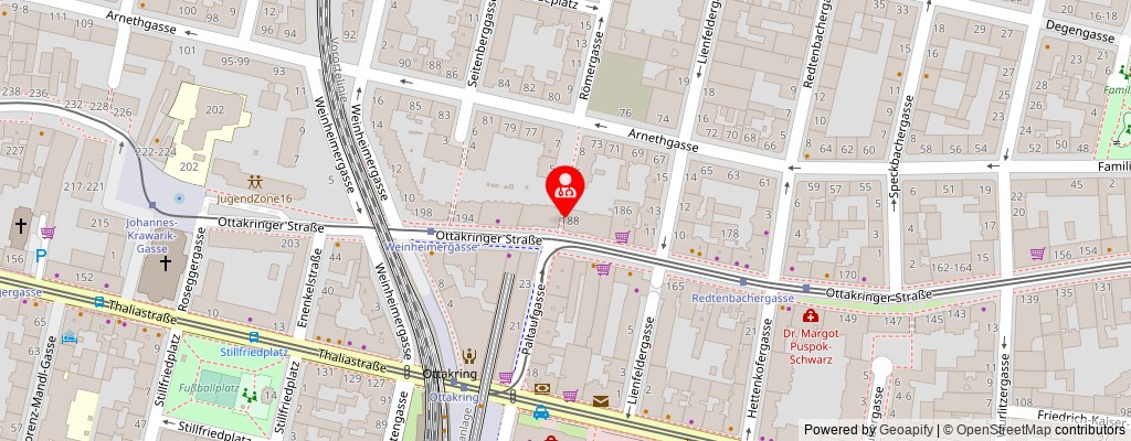 Street map section around the address