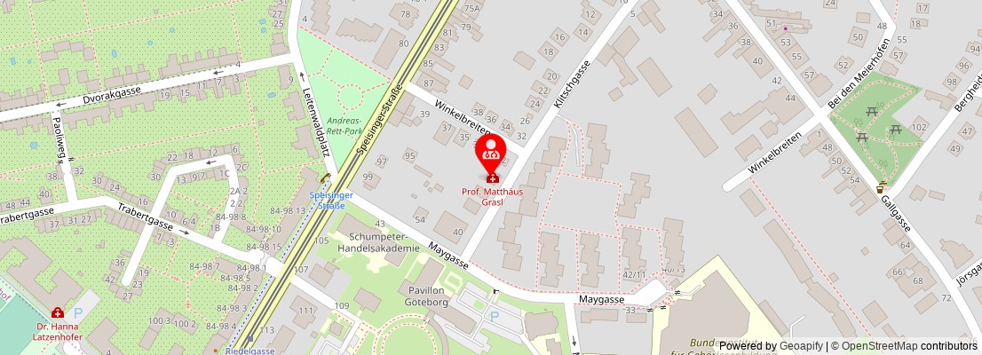 Street map section around the address