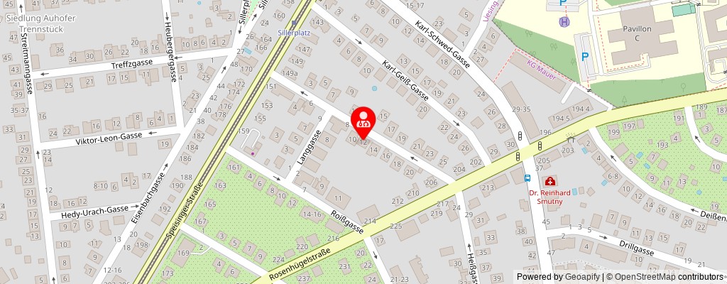 Street map section around the address