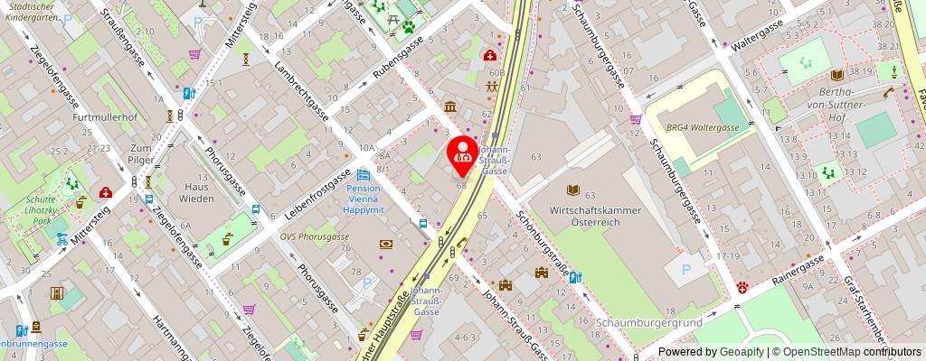 Street map section around the address