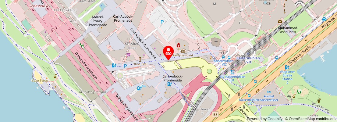 Street map section around the address