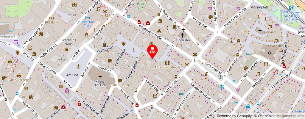 Street map section around the address