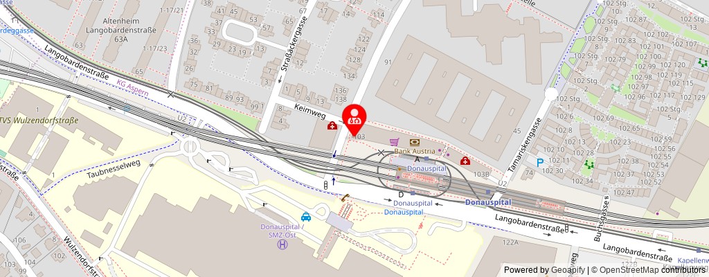 Street map section around the address