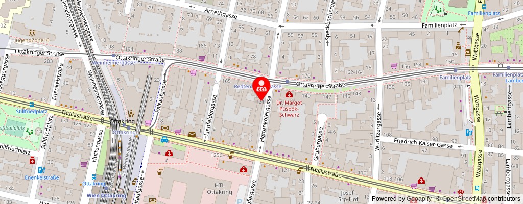 Street map section around the address
