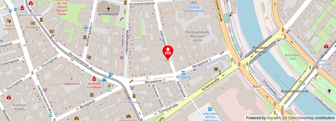 Street map section around the address