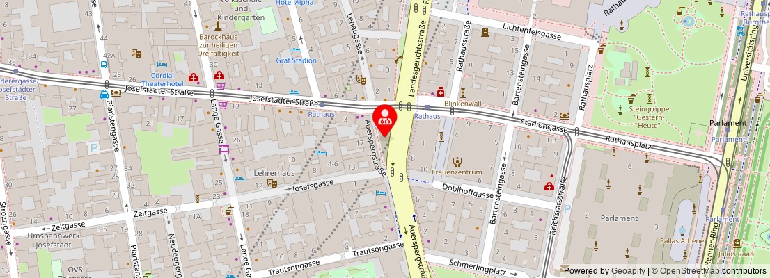 Street map section around the address