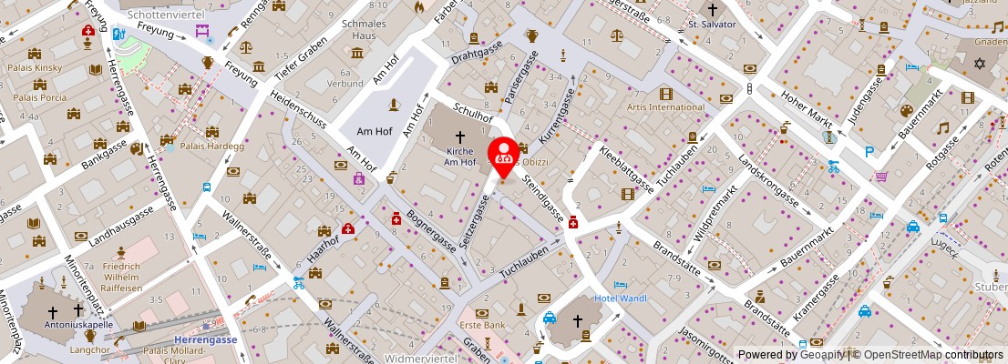 Street map section around the address