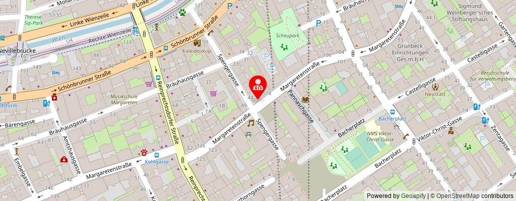 Street map section around the address