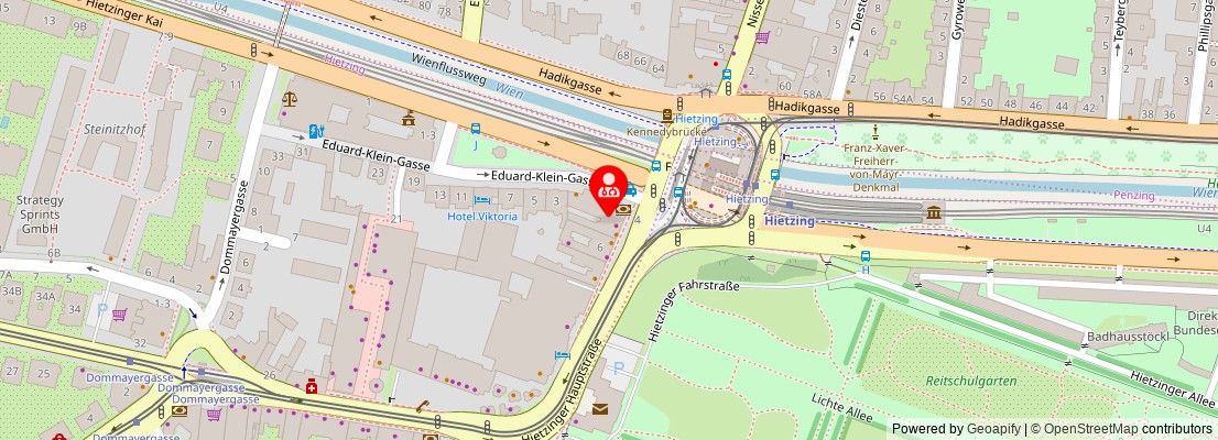 Street map section around the address