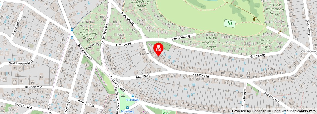 Street map section around the address