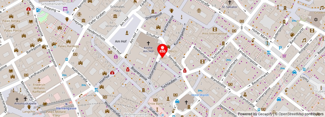 Street map section around the address