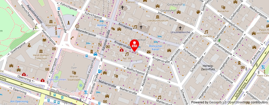 Street map section around the address