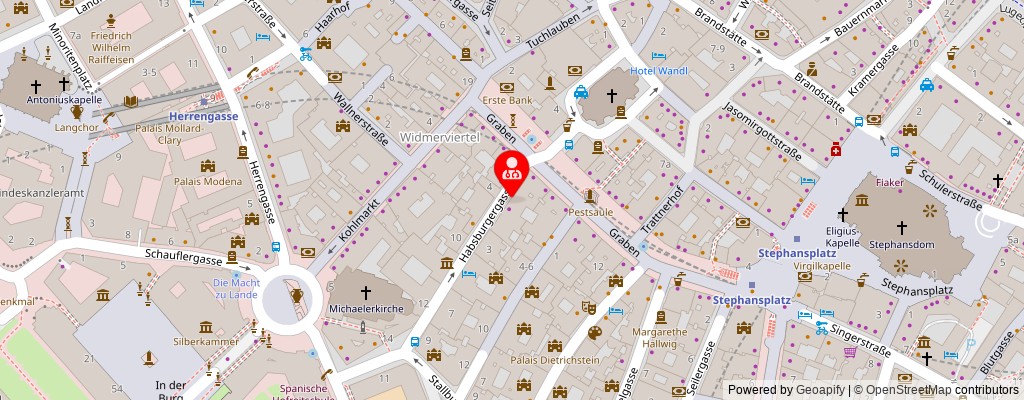 Street map section around the address