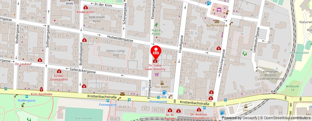 Street map section around the address