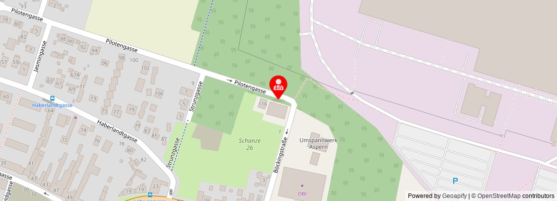 Street map section around the address