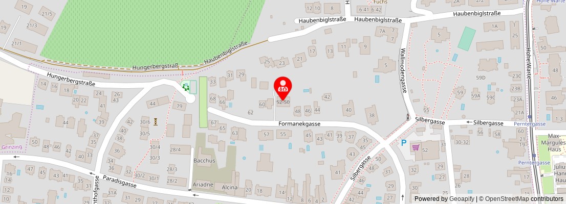 Street map section around the address