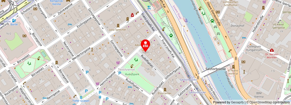 Street map section around the address