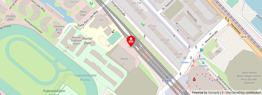 Street map section around the address