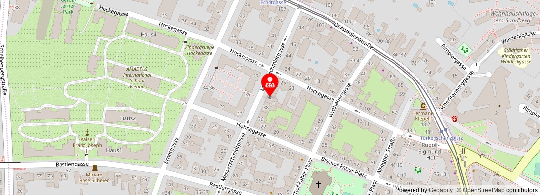 Street map section around the address