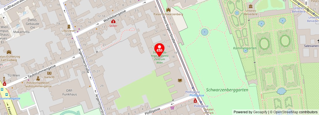 Street map section around the address