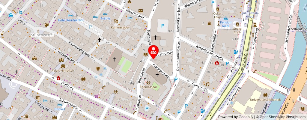 Street map section around the address