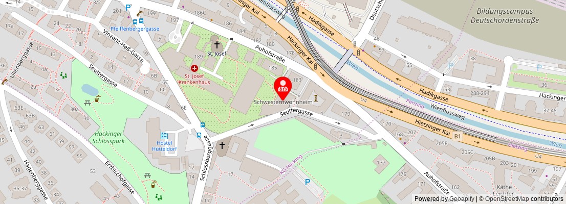 Street map section around the address