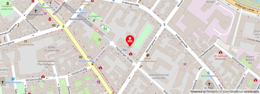 Street map section around the address