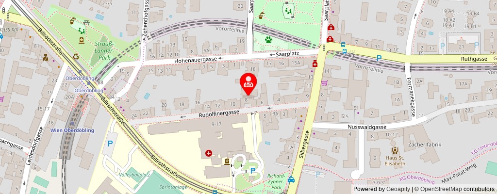 Street map section around the address