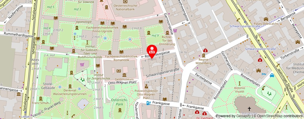 Street map section around the address