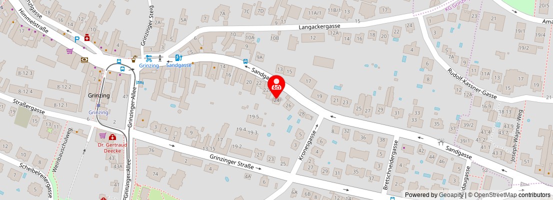 Street map section around the address