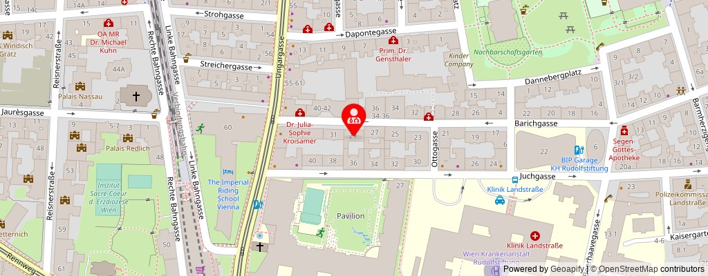 Street map section around the address